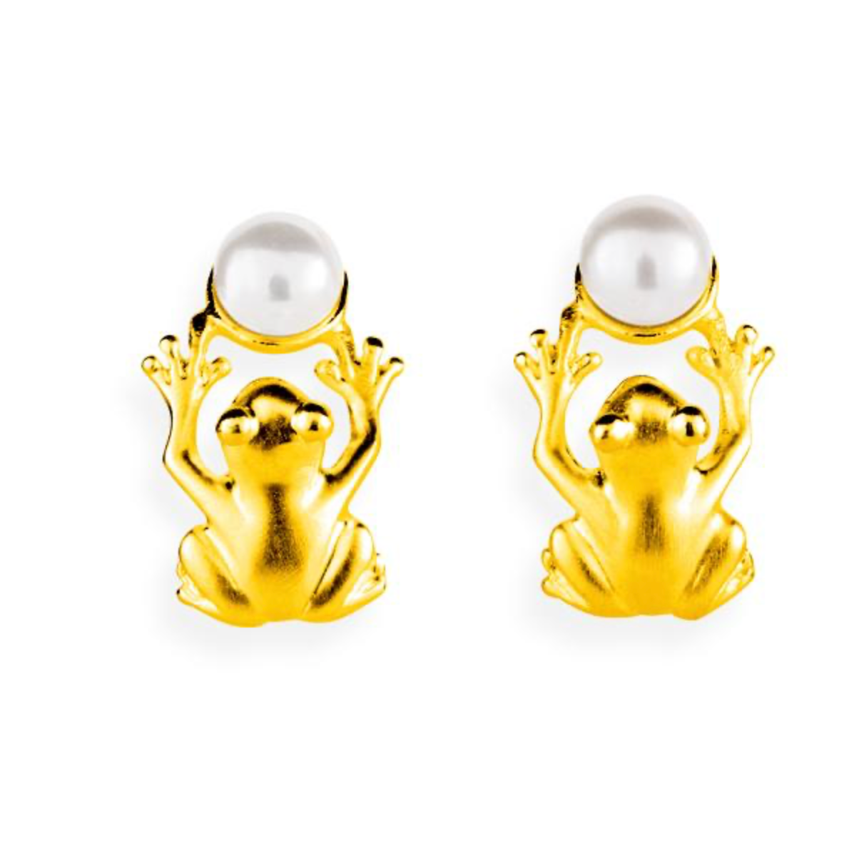 Schmuck Drachenfels Froschkönigohrstecker - Perle