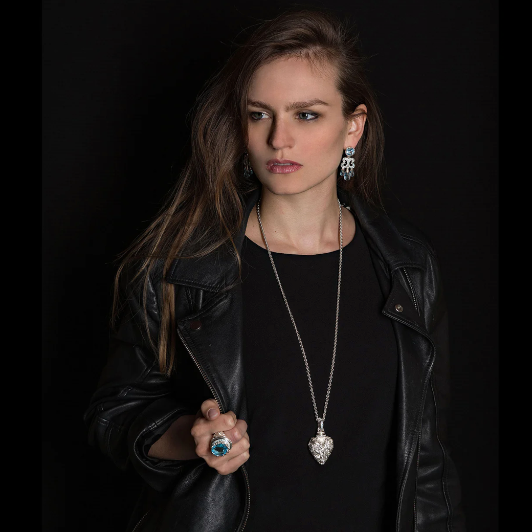 DRACHENFELS Ohrschmuck | aus Silber 925 - Topas