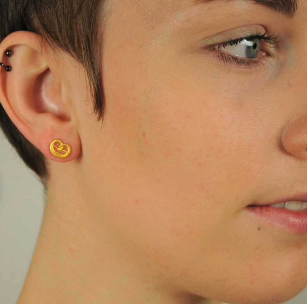 MALZ AM HALS Ohrstecker | Silber 925 BREZN mit hochwertiger Goldplattierung