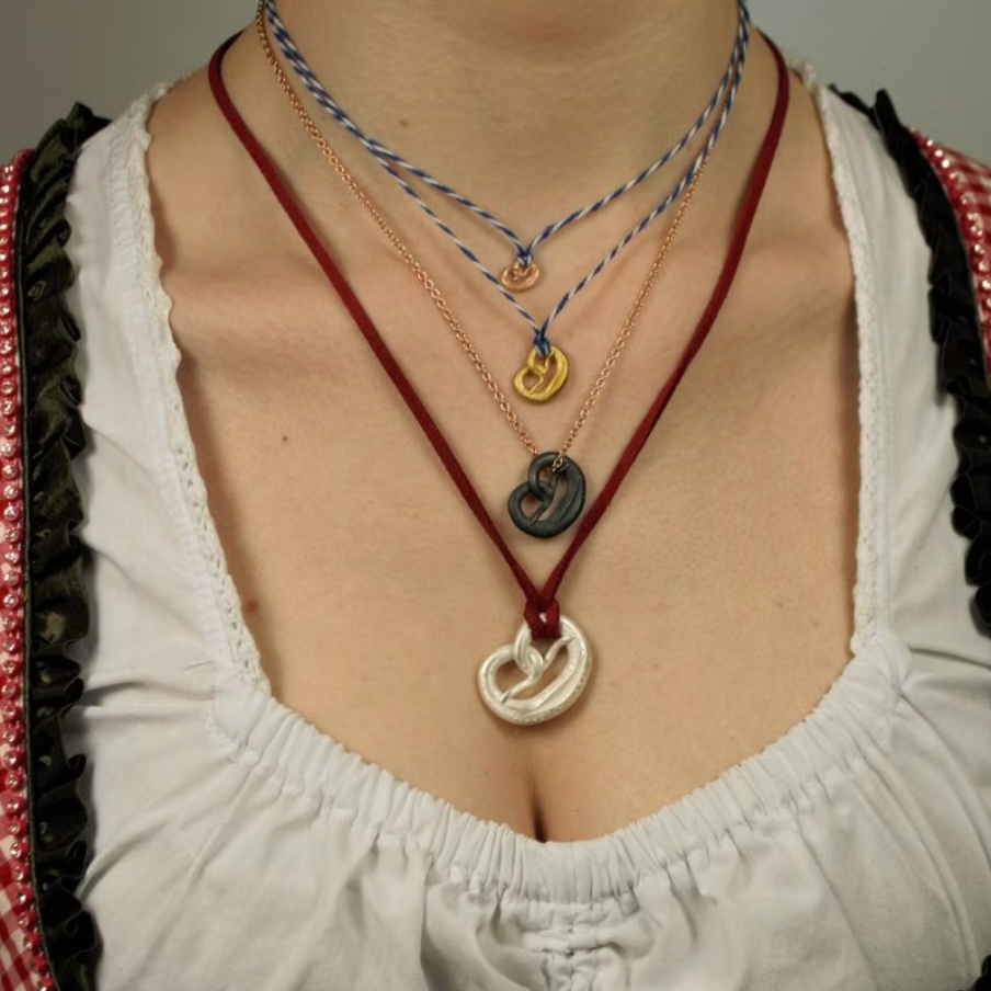 MALZ AM HALS Anhänger | Silber 925 BREZN roseegoldplattiert - medium