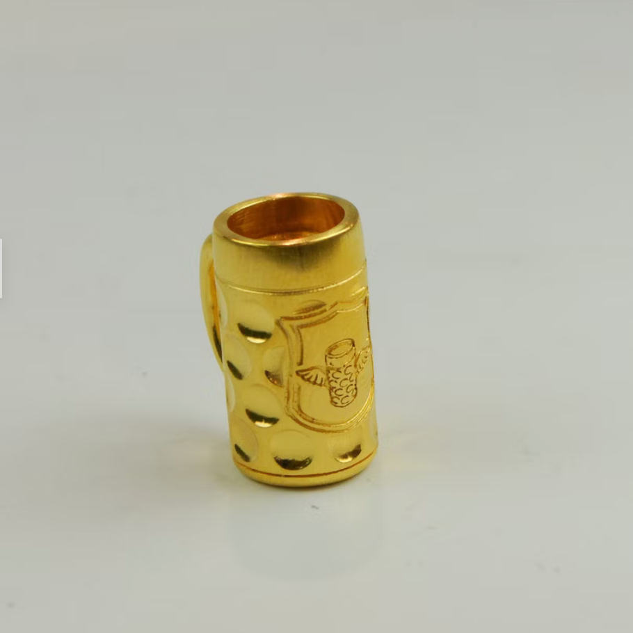 MALZ AM HALS Anhänger | Silber 925 gelbgoldplattiert MASS