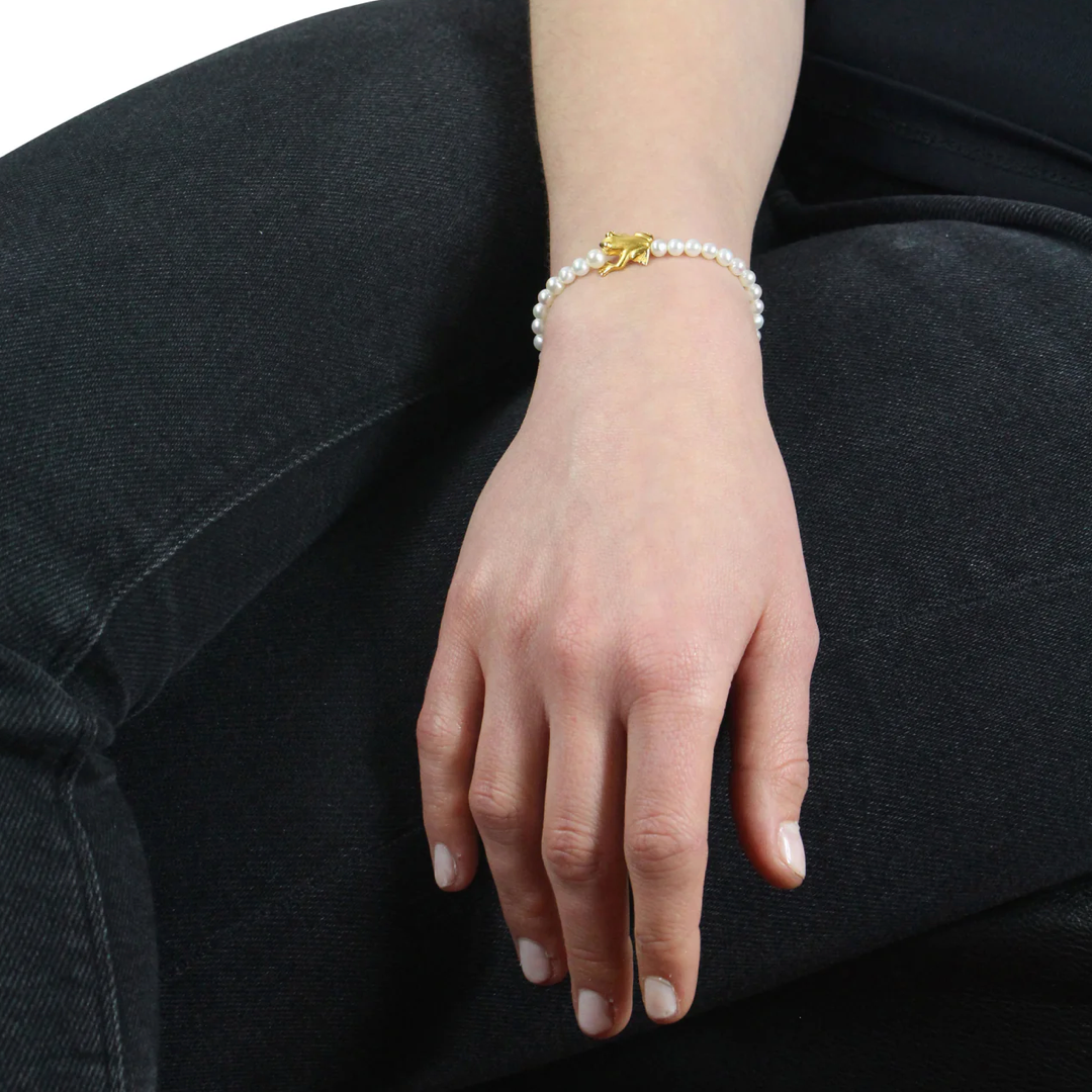DRACHENFELS DESIGN  Armband FROSCH | Süsswasserperlen