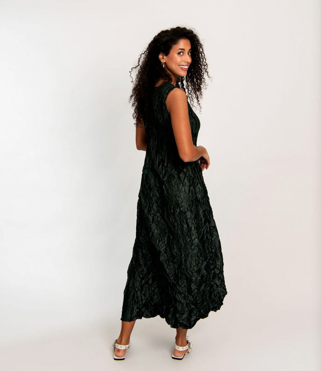Mode Alquema Plissé Kleid - PIPPI SMASH GLOSSY GREEN