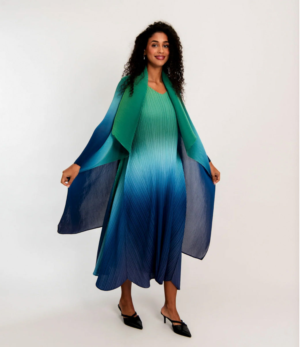 Mode Alquema Plissé Kleid - RAIN FOREST