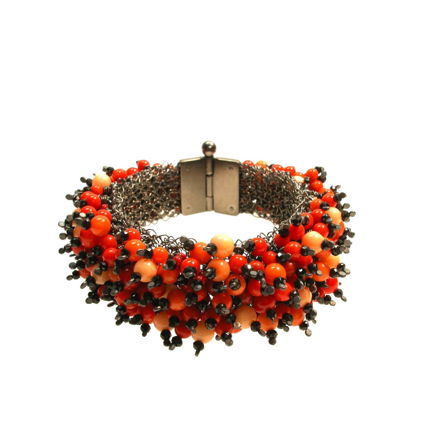 Armschmuck SEAGRAS Silber, schwarzer Spinell