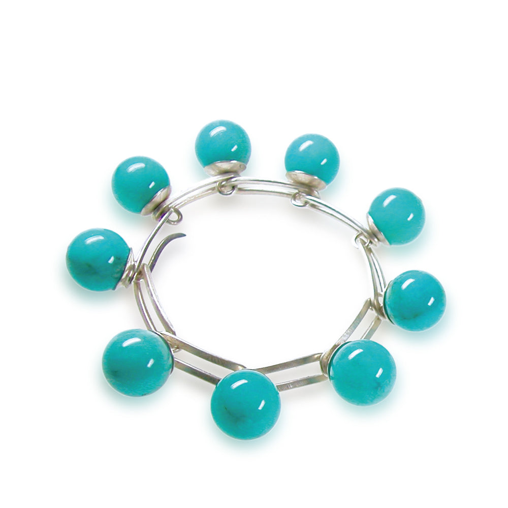 Armschmuck GOOSEBERRY Silber925, goldplattiert - grüner Bernstein