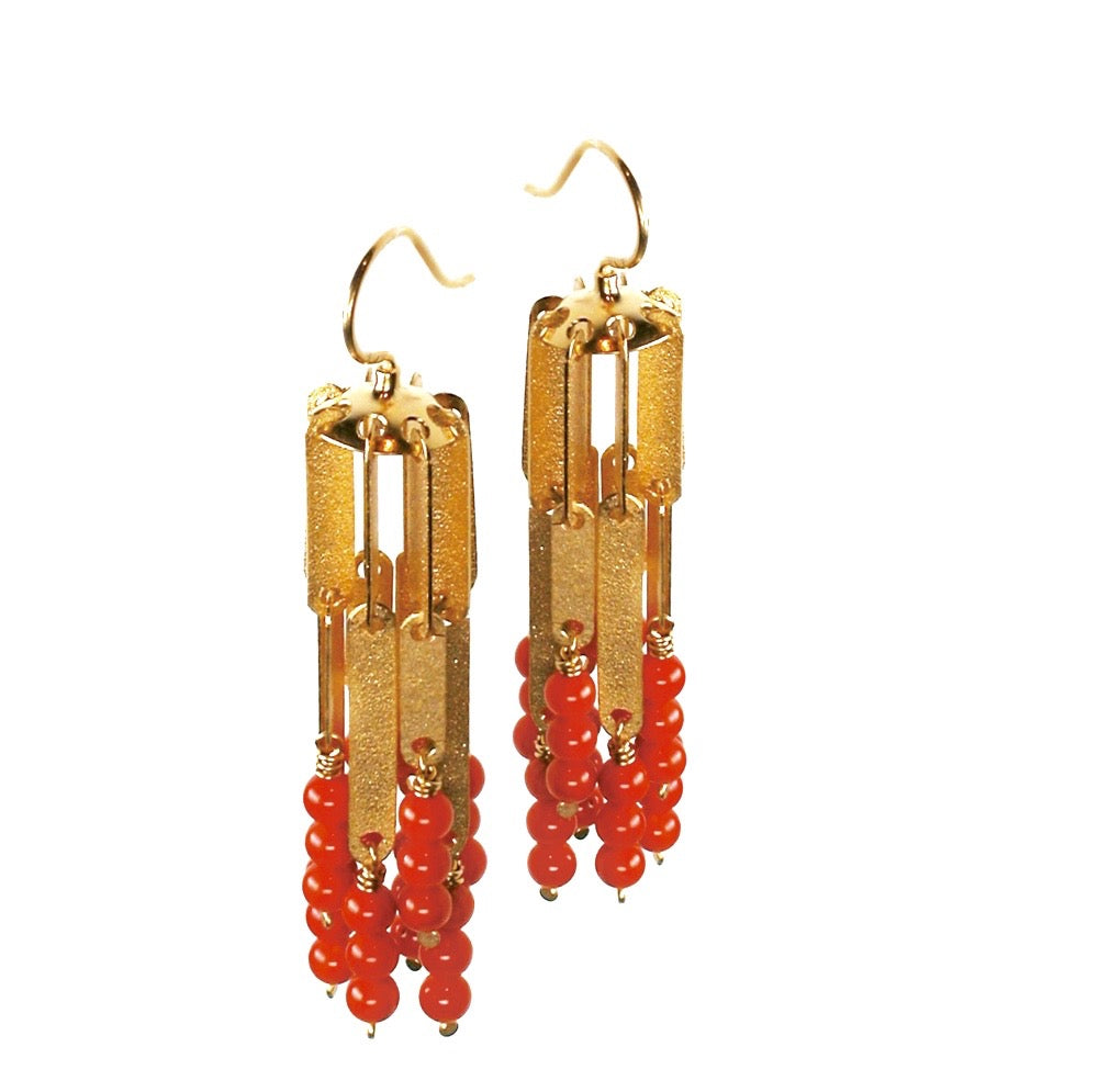 Ohrschmuck CASCADE M Silber925 - Koralle