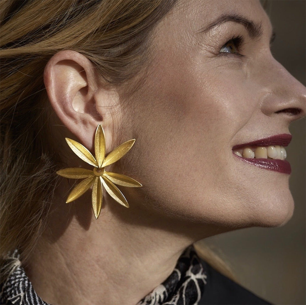 Ohrschmuck STAR Silber925, goldplattiert