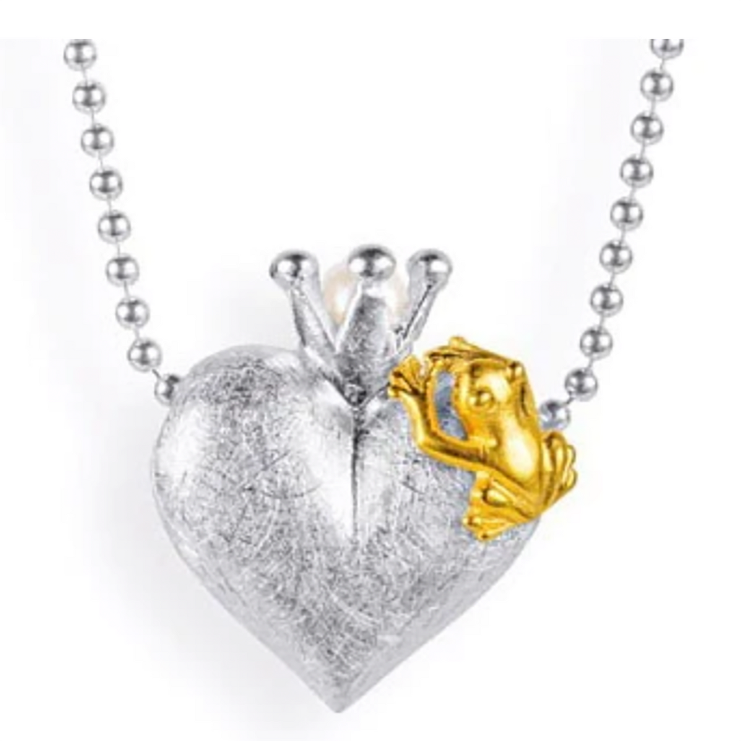 Schmuck Drachenfels Herz-Anhänger kleiner Froschkönig