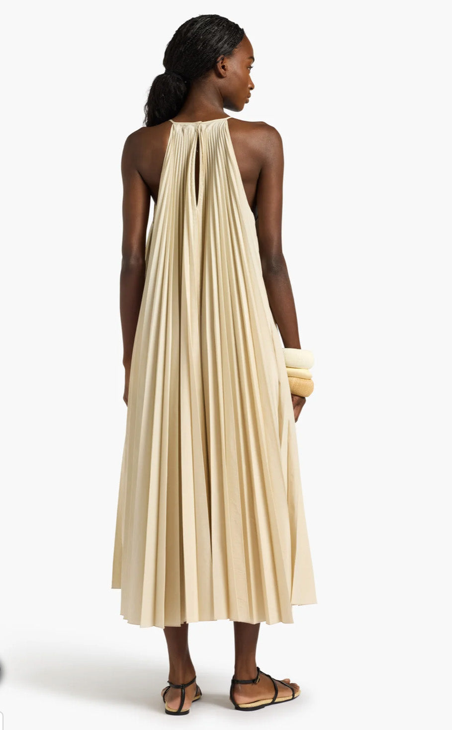 LIVIANA CONTI - FEDERICA DRESS - Plissé aus Baumwoll-Organza