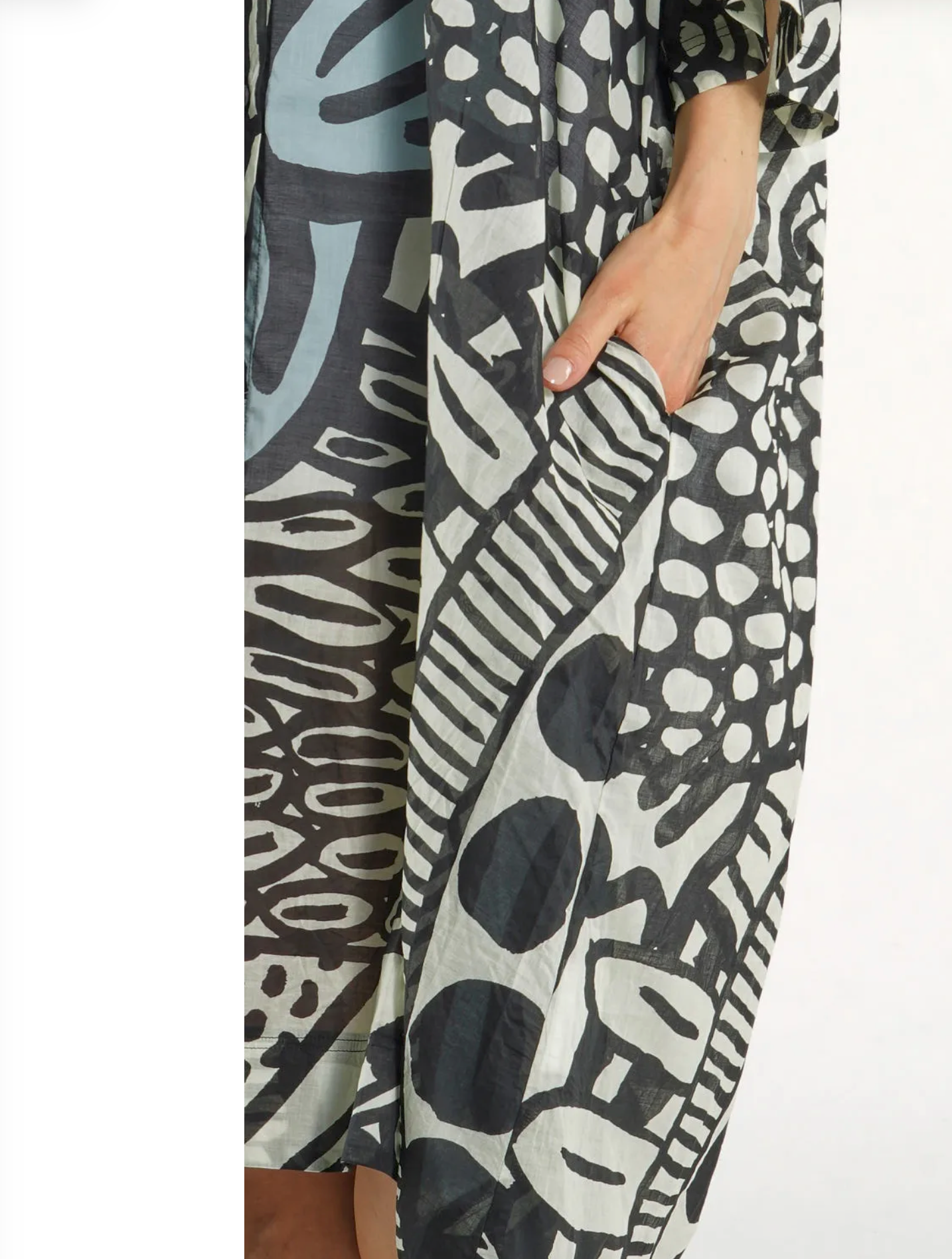 studio rundholz - Black Label - Ausgestelltes Baumwollkleid VOILE