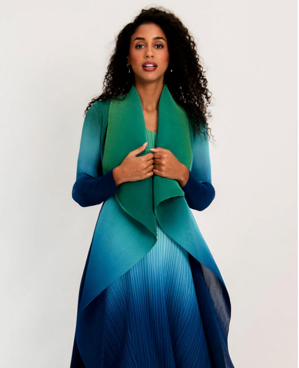 Mode Alquema Plissé Kleid - RAIN FOREST