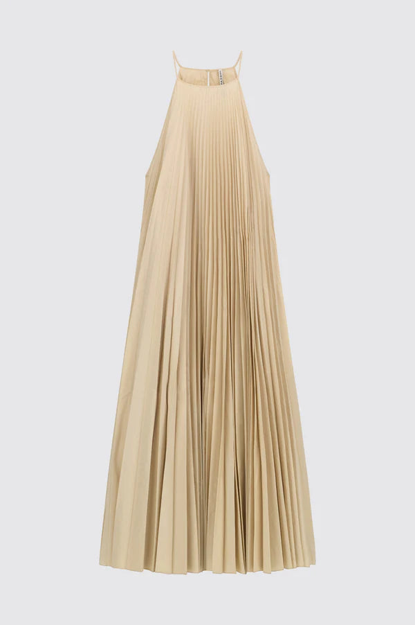 LIVIANA CONTI - FEDERICA DRESS - Plissé aus Baumwoll-Organza