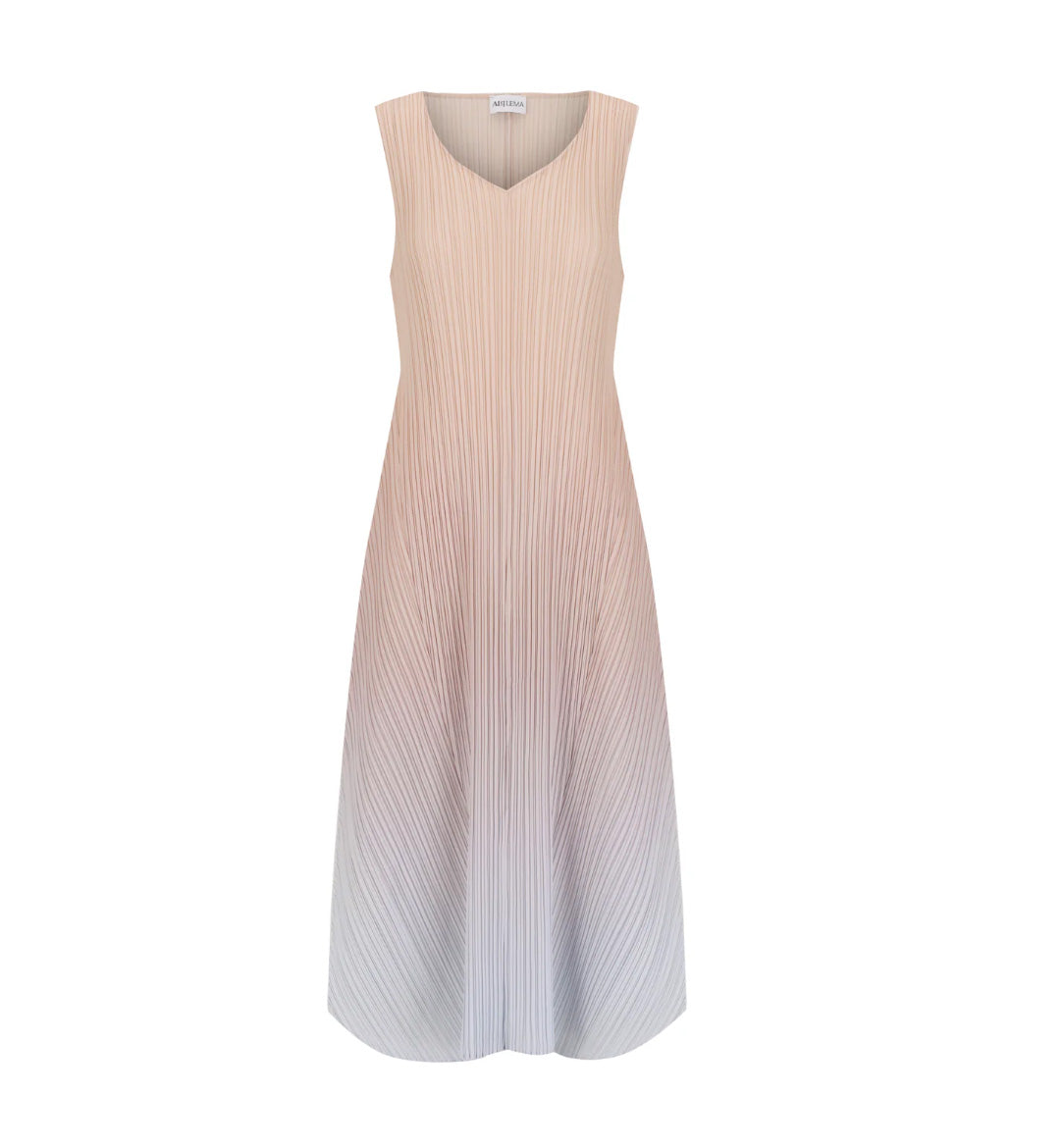 Mode Alquema Plissé Kleid - MOONSTONE TO ARCTIC ICE